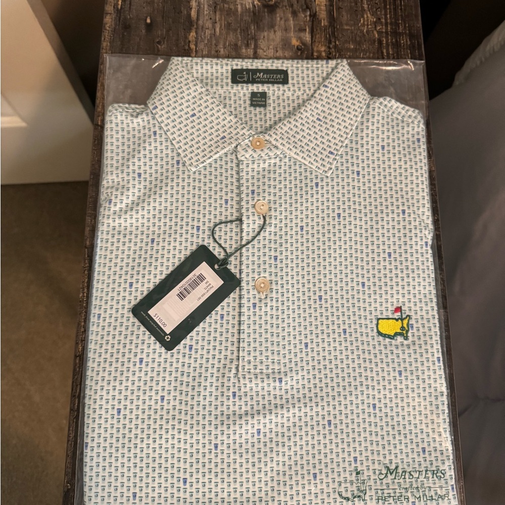 Masters Green and White Men's Shirt